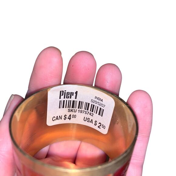 New 6 Vintage Enamel & Brass Napkin Rings Orange and Red Design - Picture 5 of 9